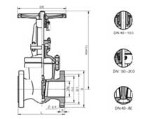 Z41T��Z41W��Z41H��Шʽ�ք�(d��ng)�l�yPN16��PN160���νY(ji��)��(g��u)�ߴ�D