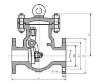 DH44Y�ͷ��m�͜�����ʽ����(bi��o)ֹ���y150(Lb)��600(Lb)���γߴ�D